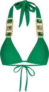 Moda Minx Bikini Top Boujee mit funkelndem Steinbesatz Emerald XS