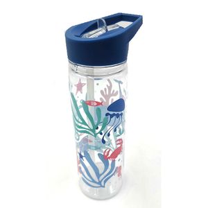 Wiederverwendbare 550ml Kunststoff Wasserflasche - Eco Sealife Design