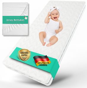 Alavya Home® Babymatratze 70 x 140cm COZY inkl Spannbettlaken Kaltschaummatratze