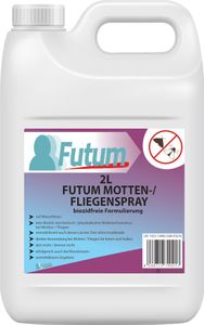 FUTUM 2 Liter Mottenspray / Fliegenspray | biozidfrei gegen Motten & Fliegen | Wasserbasis | schnell & Direktwirkung | fleckenfrei