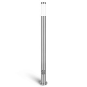 Grafner® Edelstahl Wegleuchte mit 2 Außensteckdosen Gartenlampe 110 cm