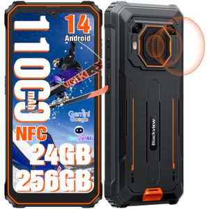 Blackview BV6200 Plus(2025) Outdoor Handy Ohne Vertrag, Android 14 11000mAh,Outdoor smartphone, 24GB+256GB,98DB Lautsprecher 6.56" IP69,Google Gemini