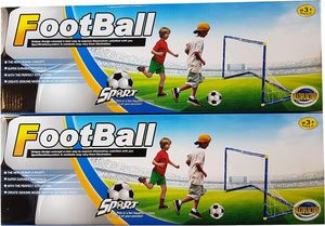 2er Set Kinder Fußballtore mit Fußball Tore und Pumpe Fussball Interaktiv Minitore Spielzeug Sportspaß für Garten Indoor