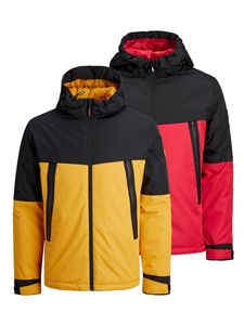 Jack & Jones Herren Winter-Jacke JcoBeatle Jacket mit Kapuze, Farbe:Rot, Größe:S