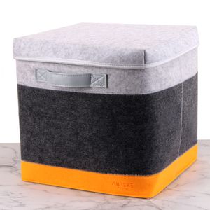 Ailiebe Design® Filz Aufbewahrungsbox mit Deckel Kinder Spielzeugkiste Waschbar