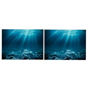 2x 3D Aquarium Hintergrund Nachbildung Poster Bilder Für Aquarium Aquarium 61x41cm