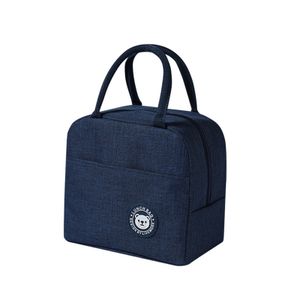 Kleine Kühltasche Faltbar Mini Lunchtasche Wasserdicht Lunchbag mit Reißverschluss Picknick Handtasche Isoliertasche Thermotasche(Blau)