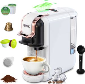 HiBREW H2B 5 v 1 multikapslový kávovar na espresso, na horké a studené nápoje, kávovar na studenou kávu, bílý