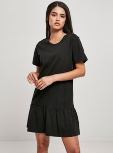 Urban Classics Damen Kleid Ladies Valance Tee Dress Black-M