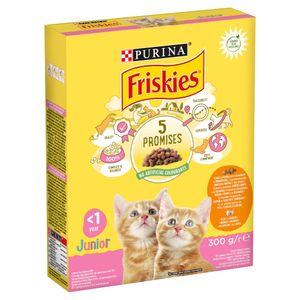 Friskies Junior Gemischtes Huhn und Pute Katzenfutter mit Gemüse und Milch 300 g