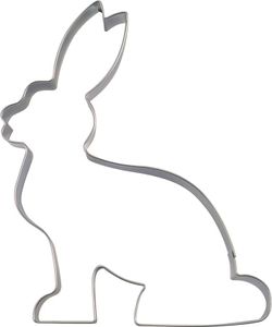 Städter Ausstecher Hase Sitzend, Ausstechform, Plätzchenform, Keks, Plätzchen, Edelstahl, 9.5 cm, 160415