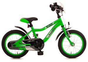 14 Zoll Kinderfahrrad Rücktrittbremse und Ständer Fahrrad Kinderrad jungen Grün