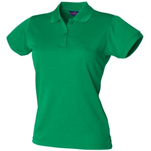 Henbury Damen Coolplus® Polo-Shirt / Polohemd, RW636 (L) (Kellygrün)
