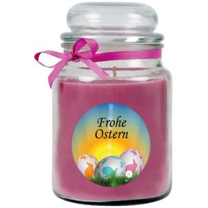 Duftkerze als Ostergeschenk ( Lavendel-Duft ), Design: Ostereier - Kerze als Osterdeko - 500g. Wachs mit ca. 110 Stunden Brenndauer