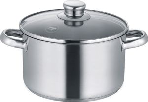 Kochtopf - Ø 20 cm - Edelstahl 18/10 - mit Glasdeckel Kochtopf - Ø 20 cm - Edelstahl 18/10 - mit Glasdeckel