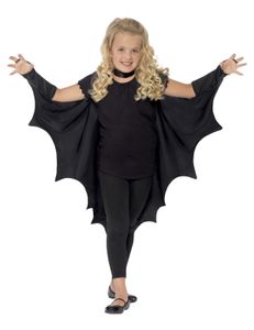 Kinder Kostüm Umhang Fledermaus Vampir Halloween Karneval Fasching