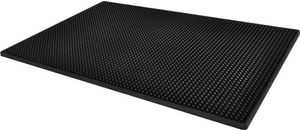 Geschirr Abtropfmatte Silikon Trocknen 45x30cm Schwarz PVC