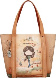 Anekke Schultertasche Shopper Peace & Love Shoulder Bag Camel mehrfarbig Anekke Schultertasche Shopper Peace & Love Shoulder Bag Camel mehrfarbig