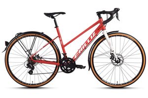 CHILLIZ Gravelbike Gravel 28 Zoll GL.04 rot Rahmenhöhe 50 cm Damen 14 Gänge mech. Scheibenbremse Schutzbleche CHILLIZ Gravelbike Gravel 28 Zoll GL.04 rot Rahmenhöhe 50 cm Damen 14 Gänge mech. Scheibenbremse Schutzbleche