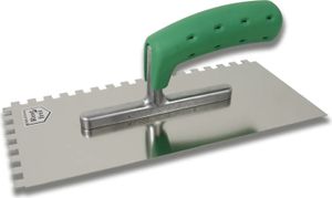 Hufa Profi Glättekelle Edelstahl 2K Griff 280x130mm 20x20mm gezahnt
