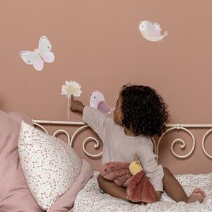 Little Dutch | Wandaufkleber Kinderzimmer Hochwertig Luxus-Mattlackierung Flowers & Butterflies 2x 42x30cm