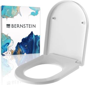 BERNSTEIN Duroplast WC-Sitz mit Softclose Absenkautomatik und Take-Off Funktion, Weiß – Modell U1002