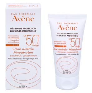 Avène Sonnenfluid Solaires Gamme Blanche 100% Minérale Crème Minérale SPF50+