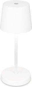 Briloner Boja LED Tischlampe kabellos IP44, Dimmbar, Touch, Kabellos, Spritzwasserschutz, weiß, Ø10,5 x 26 cm