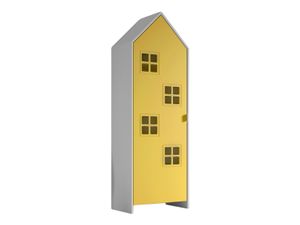 VIPACK - CASAMI BRUGES Schrank mit 1 Tür, 4 Fenster, Ausführung MDF gelb lackiert