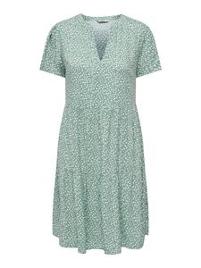 Only ONLZally Life S/S Thea Dress Noos PTM LieferantenFarbe: Chinois Green/White leafs, Größe: L