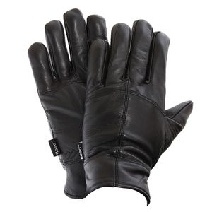 FLOSO Herren Schafleder Handschuhe, gefüttert (3M 40g) GL104 (L/XL) (Schwarz)