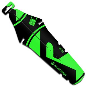 Riesel Design® - rit:ze - Mudguard für den Sattel/Rennrad Schutzblech hinten - einfach installierbares Fahrrad Schutzblech/Hinterrad Steckschutzblech für Jede Radgröße - neon green label