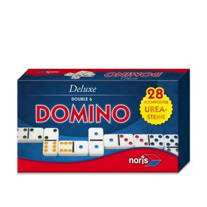 Noris Deluxe Double 6 Domino, domino, hra, rodiny, deti, hra, 606108002