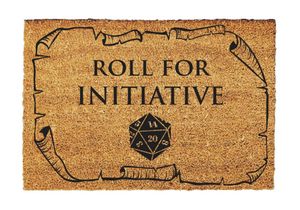 Fußmatte Kokos Dungeons Dragons Door Mat - Roll For Initiative-Geschenk -Fussmatten Haustür - Willkommen Doormat - Lustig Türmatte - Größe: 60x40 cm