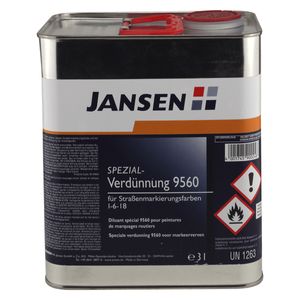 Jansen Spezialverdünner 9560 für Straßenmarkierungsfarbe 3 Liter