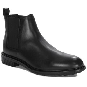 GEOX Stiefelette WALK PLEASURE, Glattleder, Schwarz, Herren