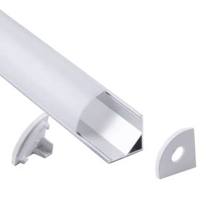 1m LED Aluminium Profil Schiene Winkel 16x16mm mit Abdeckung Silber