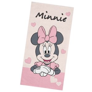 Minnie Mouse Badetuch 70x140 cm, 100 % Baumwolle, Disney's Minnie Maus Kinder Bade-/Strandtuch