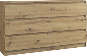 CDF Kommode Malwa M6 140 | Farbe: Eiche Artisan | Schrank für Dokumente, Kleinigkeiten