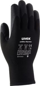 uvex Schutzhandschuh unilite thermo schwarz Gr. 10