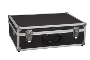 ALUTEC Werkzeugkoffer schwarz (Aluminium-Rahmenkoffer, Innenmaße 440x320x140 mm, Koffer mit variablen Facheinteilungen, herausnehmbare Werkzeugeinlage, verstärkte Ecken) 61200