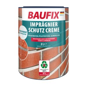 BAUFIX Imprägnierschutz Creme transparent mit Abperleffekt, 2 Liter, Beton- und Naturstein Imprägnierung