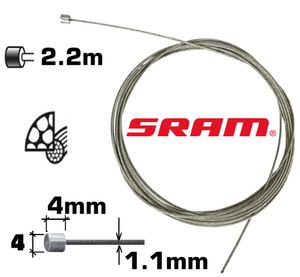 Sram Pitstop 1.1mm x 2.2m Lang Schaltzug Schaltungsinnenzug