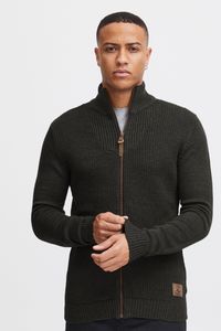 SOLID SDTristian Herren Strickjacke Cardigan Feinstrick mit Stehkragen und Reißverschluss