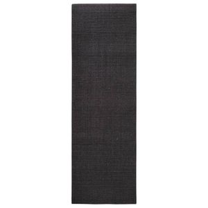 vidaXL Teppich Natur Sisal 80x250 cm Schwarz