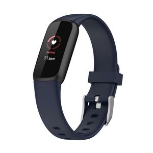 Strap-it Fitbit Luxe Silikonarmband (dunkelblau) - Große: S/M