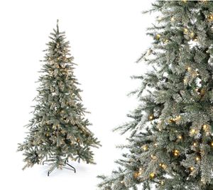 Sztuczna choinka Evergreen Frost Spruce | Z diodami LED i sztucznym śniegiem | Biała | 180 cm