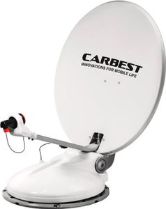 Carbest Travelsat 2 vollautomatische Single SAT Anlage, Bluetooth, LNB, Weiß - Wohnwagen, Wohnmobil