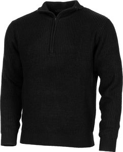 MFH Isländer Pullover, Troyer,schwarz, mit Reißverschluß