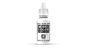 Modellbau Grafik Miniaturbemalung- Farbe Model Color Vallejo 70.951 weiss/ white (RAL 9016)